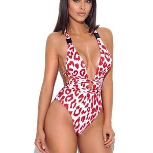 Miss Circle Leopard One Piece Swimsuit